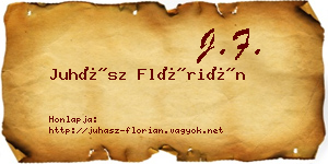 Juhász Flórián névjegykártya