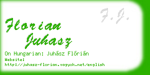 florian juhasz business card
